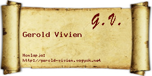 Gerold Vivien névjegykártya